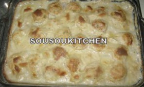 Gratin de poisson sauce béchamel