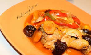 Poulet aux fruits secs au four