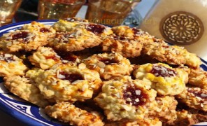 Biscuits sablés aux amandes et confiture de fraise