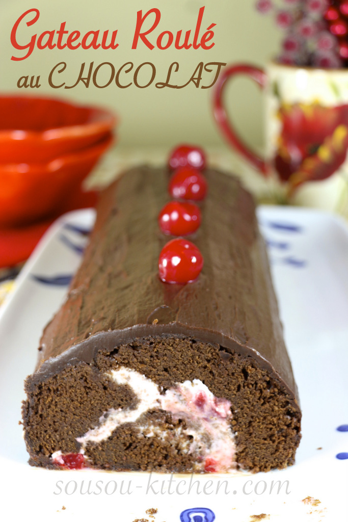 gateau roule au chocolat