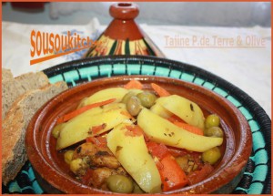 Tajine de Poulet – Pommes de Terre et Olives طاجين الدجاج البطاطة والزيتون