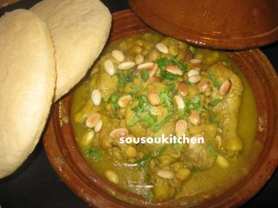 Tajine poulet aux poids chiche طجين الدجاج بالحمص